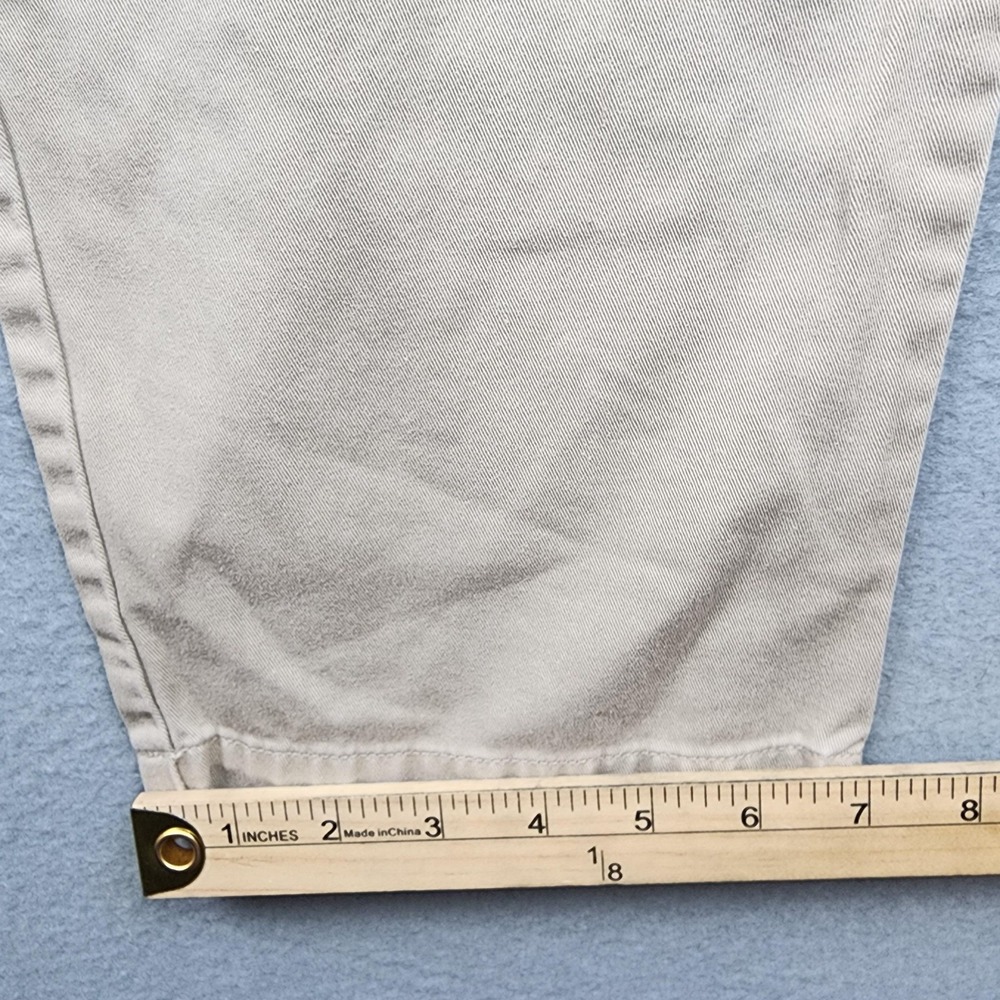 Brooks Brothers Pants Womens 14 Beige Chino 100% Cotton Relaxed Twill High Waist - Picture 6 of 9